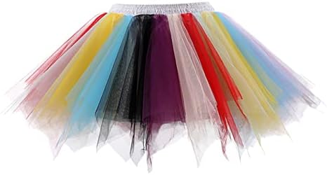 Ženska Sheer Tutu suknja Tulle Mesh Slojevirana mini suknja Puffy slojevi suktni suknje za žene i djevojke