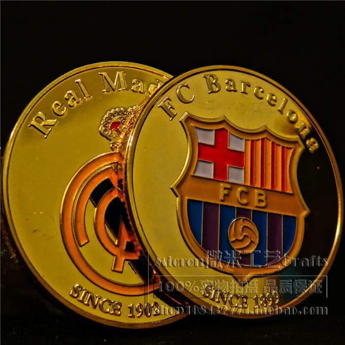 2 Potpuni set Messi + C Ronaldo Football Sportske serije Coins Gold Potplaćeni novčić Medal Messi
