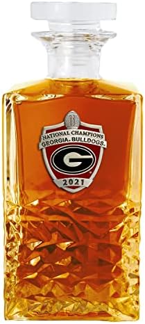 Heritage Pewter 2021-2022 Nacionalni šampioni Georgia Bulldogs Heritage Decanter | 25 Oz Liquor Pourer | stručno izrađeno Kositarsko