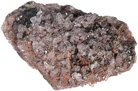 Amogeeli Prirodni epidot sa druzdom Crystal klasterom za kolekciju, iscjeljujući sirovi mineralni ukras za kućni kamen za kućnu kancelariju,