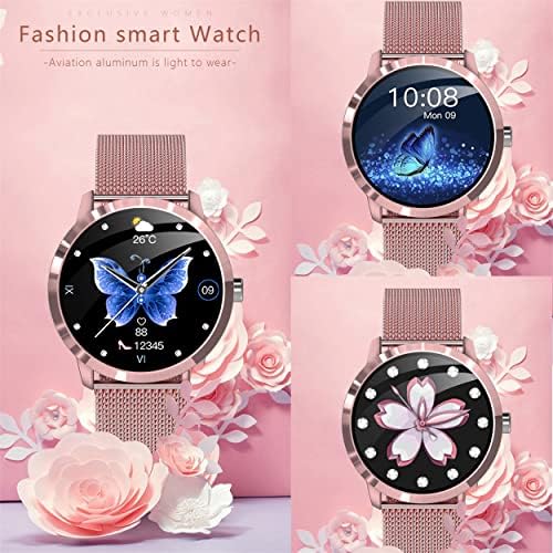 Pametni satovi za žene, 2023 HD LCD Smart Watch za Android telefone i iPhone kompatibilan, vodootporni fitnes SmartWatch sa tragačem