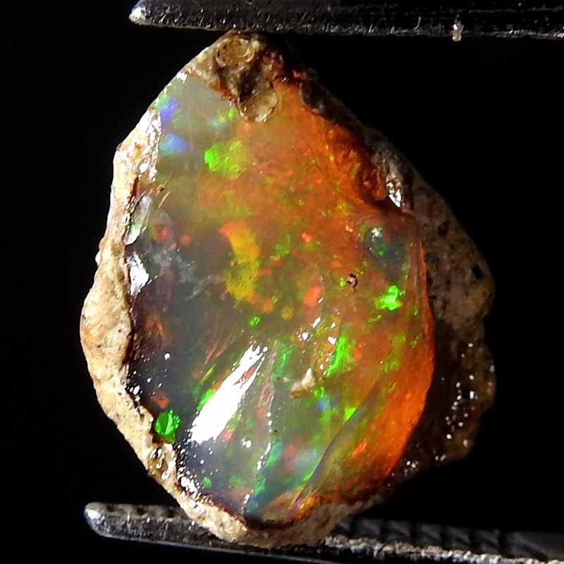 Jewelgemscraft ™ 03.90cts. Ultra vatra sirovi opal kamen, prirodni grubi, kristali dragog kamenja, etiopska opal rock, nakit za pravljenje zaliha, liječenje čakre, energetski kamen, labav dragulj, 11x10x7mm