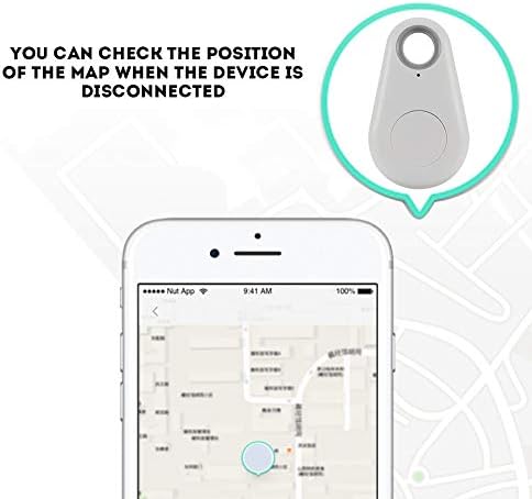 Key Finder Smart Tracker, Mini GPS Bluetooth Tracker protiv izgubljenog dvosmjernog podsjetnika alarma za novčanik, telefon, kućne ljubimce, pse, mačke, male stvari bijele