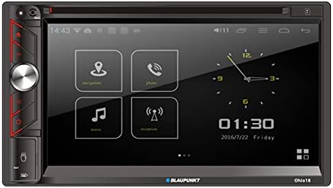 BLAUPUNKT OHIO18 Dvostruki din Car Stereo In-crtica 6,9-inčni multimedijalni DVD / CD prijemnik sa Bluetooth-om