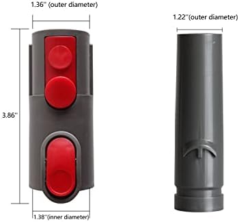 BUYSK 2 Set 1.25 Adapter za pričvršćivanje usisne četke i pretvarača crijeva kompatibilan sa Dyson V15 V11 V10 V8 V7 V6 usisivačem,