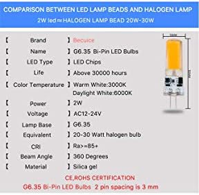 2W T3 G6.35 BPQ50T4 GY6. 35 sijalica Bi-Pin lampa AC10-24V/DC10-30v Jc tip ekvivalent 20w halogena sijalica LED sijalica 5 pakovanje