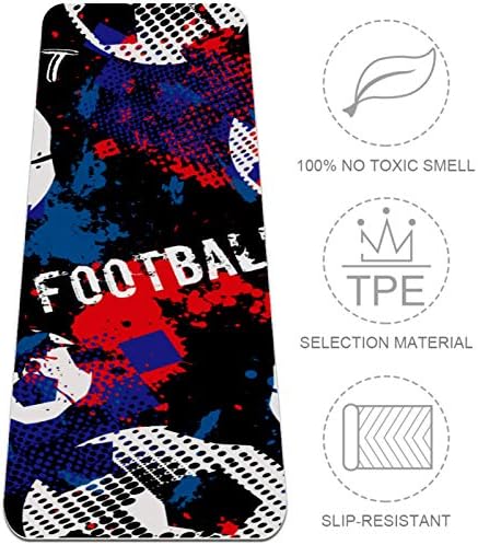Siebzeh Football Soccer Premium Thick Yoga Mat Eco Friendly Rubber Health & amp; fitnes non Slip Mat za sve vrste vježbe joge i pilatesa