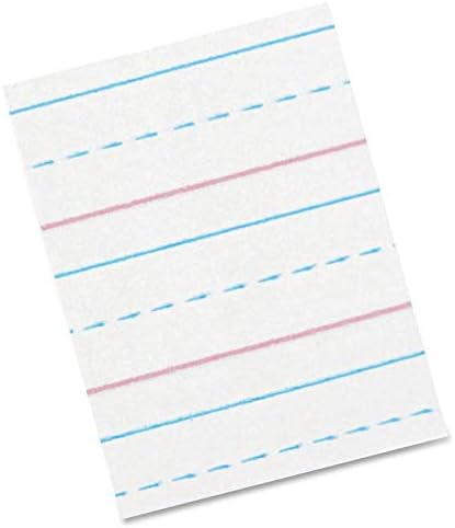 Pacon PACZP2413 Zaner-Bloser Sulfitni papir za rukopis, isprekidana srednja linija, razred 2, 1/2 x 1/4 x 1/4 presudio kratak, 8 x