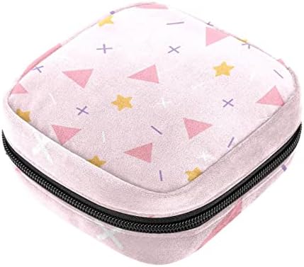 Torba za šminkanje geometrijski trokut zvijezda ružičasto žuta kozmetička torba torbica za šminkanje putna toaletna torba Organizator torba za odlaganje za žene djevojke