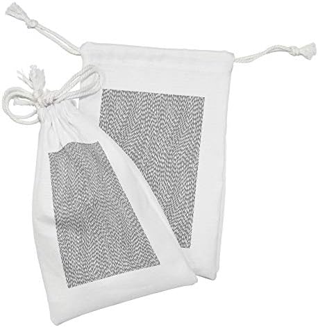 Ampesonne siva i bijela torbica tkanine 2, ručni uzorak nacrtanju stila sa apstraktnim valovima Moderni morski inspirirani dizajn,