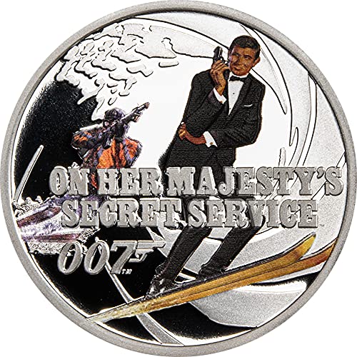 2021 de James Bond 007 Powercoin na njenoj veličanstvu Secret Service 007 Agent srebrni novčić 50 centi Tuvalu 2021 Dokaz