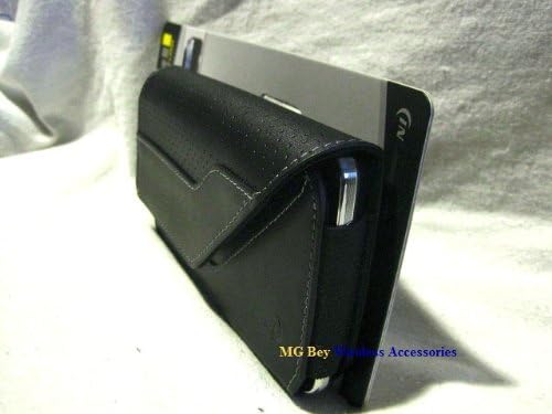 NITE IZE Crni izvršni odredni kožni horizontalni teška jakna velika torbica za futrolu sa čvrstim fiksnim remenom za Huawei Jitterbug