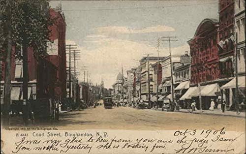 Court Street Binghamton, New York NY originalna antička razglednica 1906