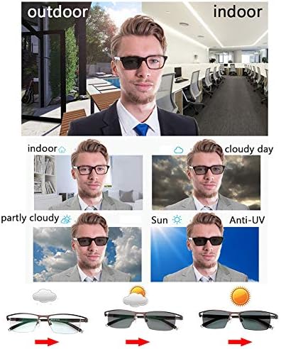 Fotohromic Smart Zum naočale, metalni okvir i multifokalna sočiva diopter smola, daleko i u blizini ne-polariziranih ne-polariziranih