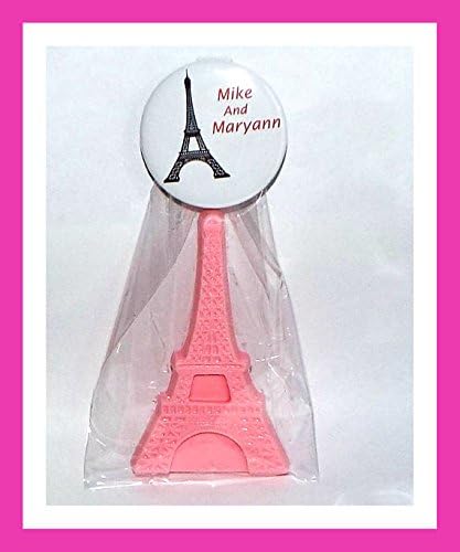 Eiffelov toranj / svadbeni angažman za brisanje / vjenčani favorizori / personalizirani vjenčani mladenci PIN / Paris Tema / Party Favoris / Ljubav - Set od 24