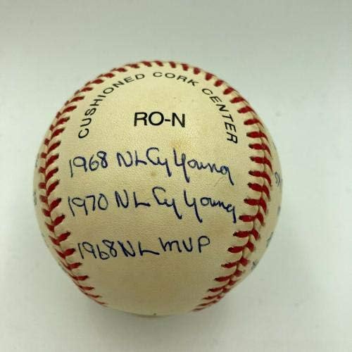 Bob Gibson potpisao je teško upisano karijeru stat bejzbol reggie jackson coa - autogramirani bejzbol