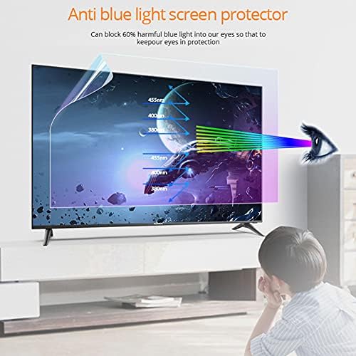 WSHA anti Reflective / Anti-Blue Light HD mat zaštitni Film Anti Glare TV Zaštita ekrana, ublažavanje zamora očiju, za LCD LED OLED HDTV, 52 inča