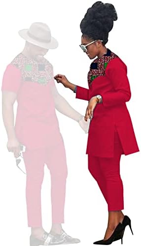 Odjeća afričkog para ženska Ankara Print Top i pantalone Set Party banket par odjeća Muška Top i pantalone Set sa