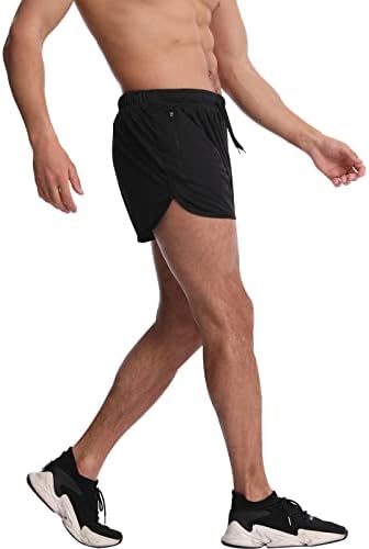 OEBLD HLATS HORTS za muškarce 3 inča Brze suho tekuće vježba kratke hlače sa džepovima sa zatvaračem