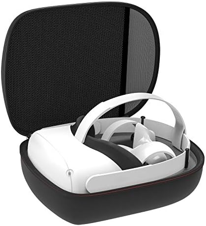 Geekria kompaktna tvrda putna torbica kompatibilna sa Oculus Quest 2, zaštitite VR slušalice za igranje i dodatnu opremu za kontrolere, vodootporna torba za skladištenje za VR dodatnu opremu