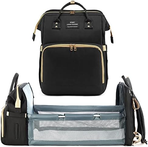 REPIG ruksak za torbu od pelena, višenamjenske vrećice za dječake, prijenosni putni paket za bebe s tušem, torbice za tuširanje sa trakama i presvlačenjem tampona, crna