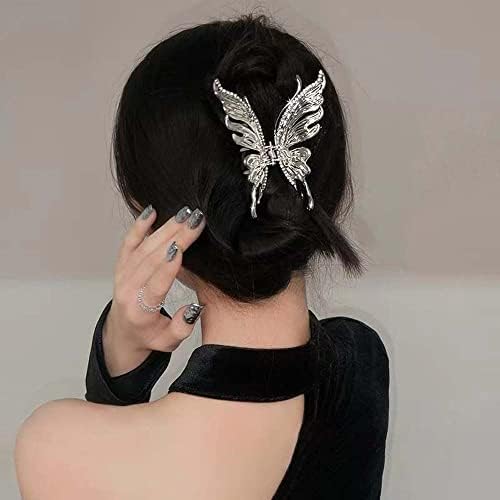 Woneycd Ženske kandže za kosu Vintage Headwear Shark Clip Veliki frizura Nepravilni leptir za djevojčice Korejski držač konjskih repa