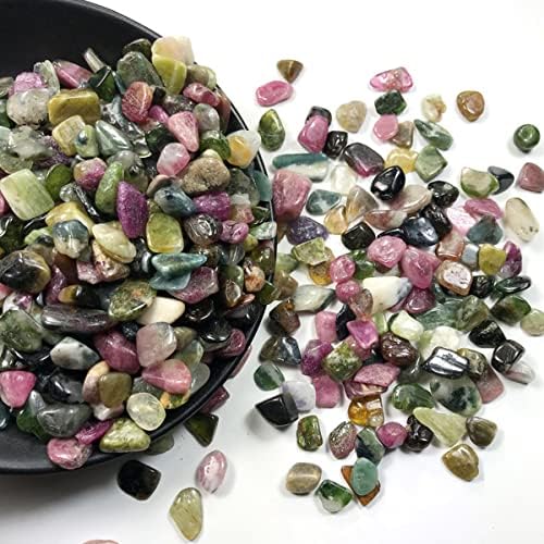 LKXHarleya 100g 8-12mm prirodni Rainbow turmalin šljunak polirani ljekoviti kamen dragi kamen kristal za izradu nakita Kućni dekor
