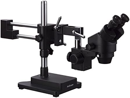 Amscope 3.5 X-45X binokularni Stereo Zoom mikroskop sa crnim postoljem za dvostruku ruku