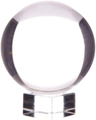 PUCKATOR LISA PARKER Mystična kristalna kugla sa staklenim postoljem i poklon kutijom, prečnika 7,5cm 3 x 3 x 1,5cm, mešoviti