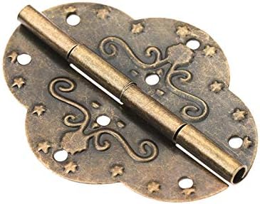 KDKD 2pcs 69x53mm Antikni brončani šarke za nakit Drvena kutija ladica vrata ukrasna vintage gvozdeni zglob