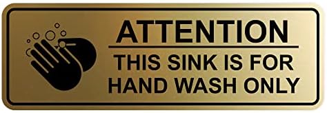 Standardna pažnja: Ovaj sudoper je za pranje ruku samo znak - mali