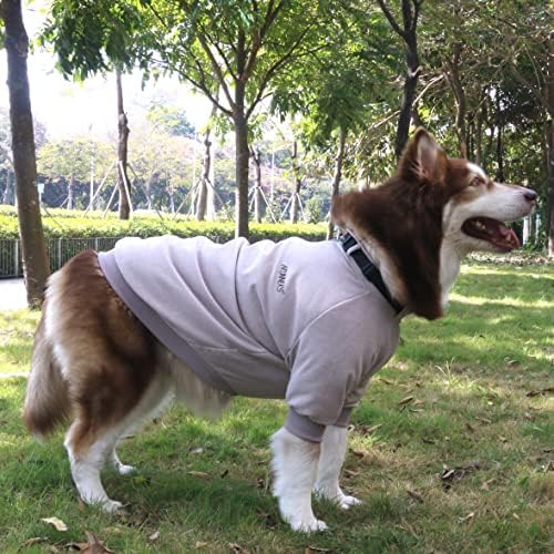 Arunners Extra Veliki jakne za pse, džemperi za odjeću sa ovratnikom za labrador Rottweiler Great Dane, siva, 9x-velika