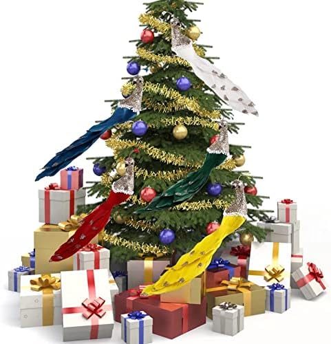 2 kom umjetno pernata pjena paun sa isječcima, simulacijski paunski ukrasni crtavi ptica božićnog drveća dekor za craft home ukras