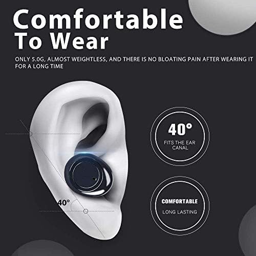 Bluetooth slušalice, 5,0 bežične slušalice sa 24 sata vijek trajanja baterije, ušima u ušima IP7 vodootporne slušalice, poboljšane