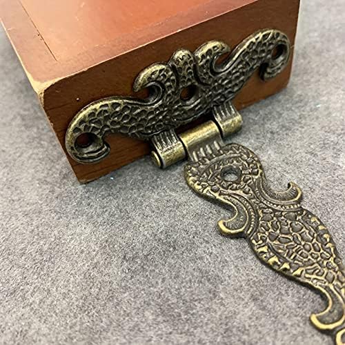 CFSNCM 2pcs ormar za vrata šarke vintage mesingana veličina šarke Veliki ukrasni nakit drveni kutija nameštaj 11369mm