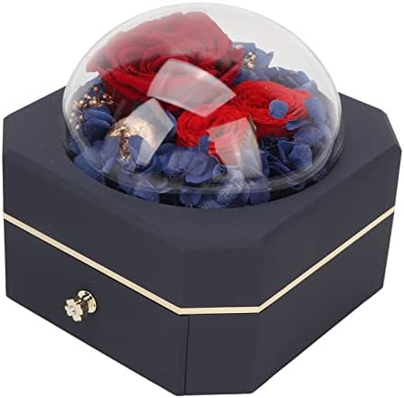 Thoon Cvjetni nakit poklon kutija, jednoslojni držač prstenastih držača zvona osjetljivo sačuvane kutije za cvijeće za godišnjice za žene