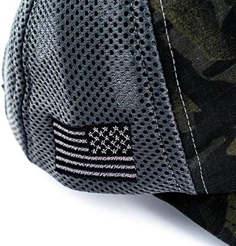 Devet linija Kriptek American Made Mesh Back Hat sa logotipom Drop Line - Flag USA