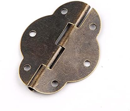 SXNBH 10pcs 46 * 35mm Ovalna kutija Dodatna oprema Antikni šarke 6-rupe čipkasti šarke za čipke za namještaj Konektori za namještaj