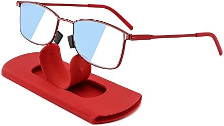TACLOFT Fold ravne tanke naočare za čitanje plavo svjetlo blokiranje metalnih čitača protiv odsjaja pravougaone naočare za žene i
