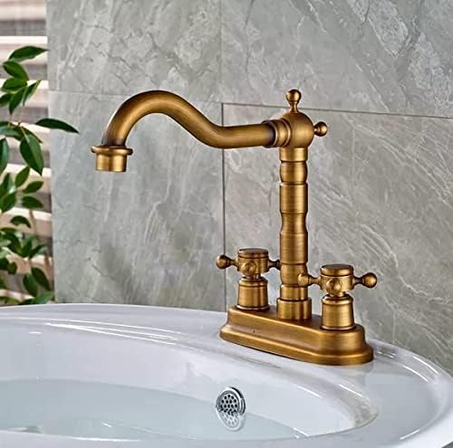 Dvokrevetna dvostruka ručka dvije rupe kupaonice Slavine antikne mjere zakretne sjenilo za sudopere za umivaonike