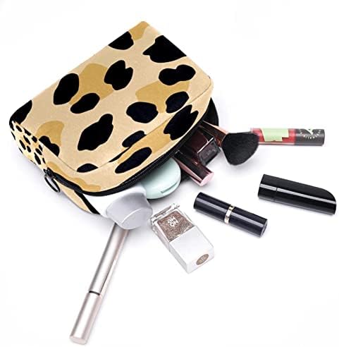 Torba za putni šminke, kozmetička torba Make up Case Organizator, za ženske torbice za toaletne potrepštine Četkice, smeđi crni leopard uzorak