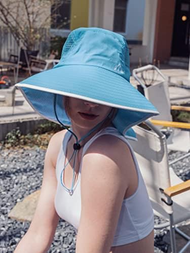 Sun Hat ženski UV zaštita ribolovna šešina Sklopivi vodootporni planinarski šešir, šešir sa širokim vrtama sa vratom