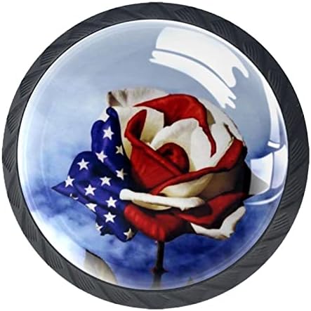 Ručke za ladice Rose Dan nezavisnosti američka zastava RV ured dom kuhinja ormar ormari komoda hardver ladice stakleni ormarići zabava