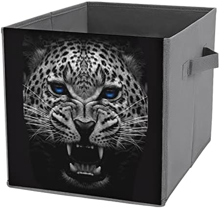 Ljuti Jaguar u tamnim platno-platnom skladištima za skladištenje kocke Organizator kocke s ručkama za kućni uredski automobil