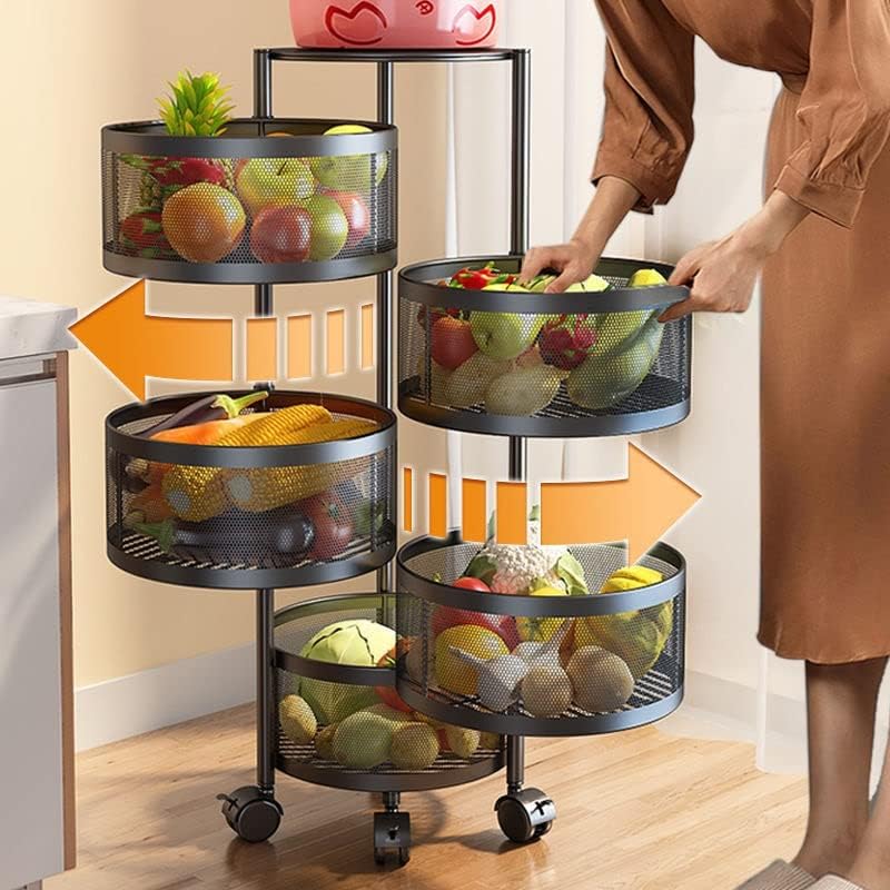 N / višeslojni Kuhinjski stalak za odlaganje rotirajuća korpa košarica stalak za povrće i voće Kuhinjski stalak za odlaganje kupatila