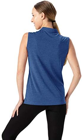 Ysento ženske suhe fit tenis golf majice zip up bez rukava bez rukava u UPF 50+ yoga teretana na vrhu majica