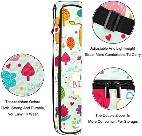 Životinje Giraffe Elephant Lion Garden Yoga Mat Torbe Cull-Zip Yoga Nošenje torbi za žene Muškarci, Vežbaj joga nosač prostirke s