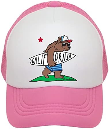 JP Doodles California Bear Flag Hat Kids Trucker Hat. Baseball Mesh Back Cap odgovara bebi, pomalo i mladosti