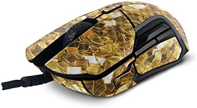 Koža od karbonskih vlakana MightySkins kompatibilna sa SteelSeries Rival 5 mišem za igre-Zlatni čipovi / zaštitni, izdržljivi teksturirani završni sloj od karbonskih vlakana / jednostavan za nanošenje i promjenu stilova / proizvedeno u SAD-u