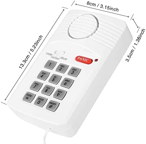 Lhllhl sigurnosni alarmni sistem vrata sa tastaturom 3 sa Panik dugmetom za garažne alarmne sisteme kućna kancelarija